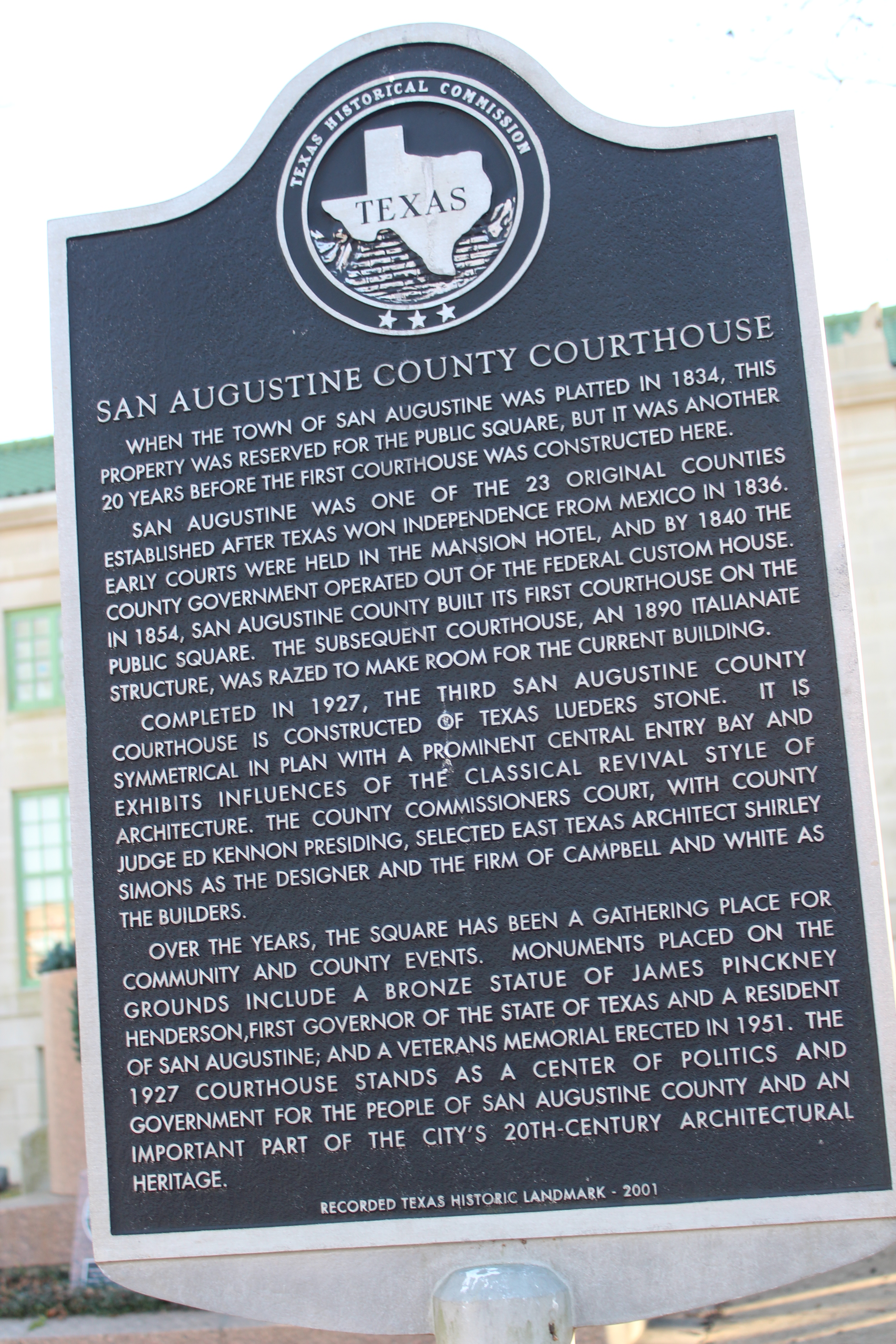 San Augustine History